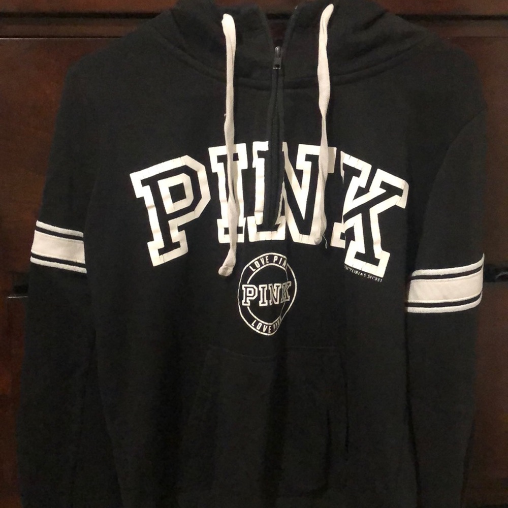 Pink quarter zip hoodie